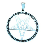 Collar Dije Pentagrama Invertido Baphomet Acero Inoxida Pr