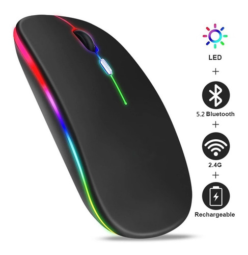 Mouse Inalámbrico Recargable Bluetooth/usb Para Mac/iPad/pc