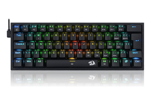 Teclado Gamer Redragon Bluetooth Mecânico Fizz Pro Rgb Pt/az