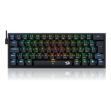 Teclado Gamer Redragon Bluetooth Mecânico Fizz Pro Rgb Pt/az