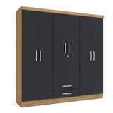 Closet Yardas 6 Puertas 2 Cajones Modelo S446 Freijó Negro