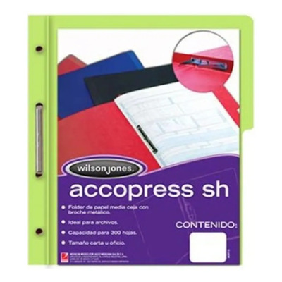 Carpeta Accopress Mc P4558 Carta Verde Claro 10 Unidades | Envío gratis