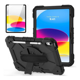 Funda Para iPad 10th 10a Gen 10.9 Uso Rudo Correa + Mica