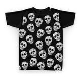 Camiseta Camisa Caveira Skull Ossos Tatto Esqueleto - E38