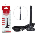 Mini Antena Digital Interna Hdtv Uhf Vhp Cabo 3m Base Imã