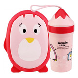 Kit Marmita E Garrafa Pinguin - Rosa