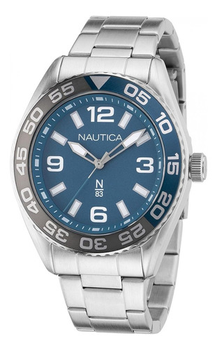 Reloj Para Hombre Nautica Finn World Napfws307 Plateado
