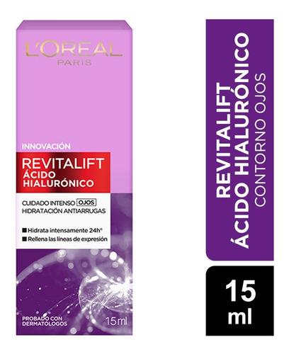 Contorno Ojos Loreal Paris Revitalift Ácido Hialurónico 15ml