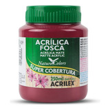 Tinta Acrílica Fosca Artesanato Acrilex 250ml Ótima Cobertur Cor Cereja