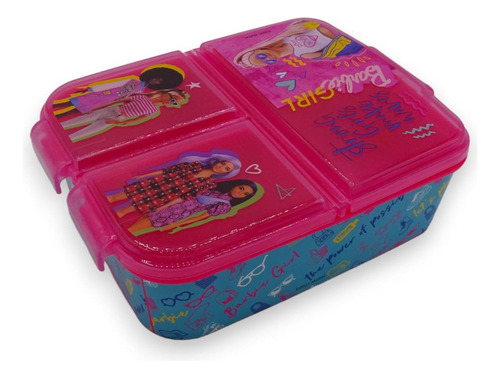 Lonchera Sandwichera Multiple Escolar Con Compartimientos Color Rosa Barbie