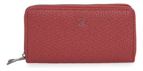 Cartera Lucentzza Para Mujer Gde Diseño Look Animal Skin Color Rojo