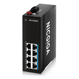 Nicgiga Conmutador Industrial Gigabit Poe De 8 Puertos Con C