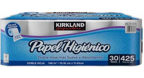 Kirkland Signature Papel Higienico 30 Rollos De 425 Hojas