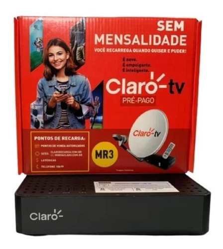 Kit Completo Claro Tv Pré Pago P/ 3 Receptores E Lnbf Multi