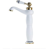 Llave Retro-vintage Vanitorio Monomando Blanca Enlozada