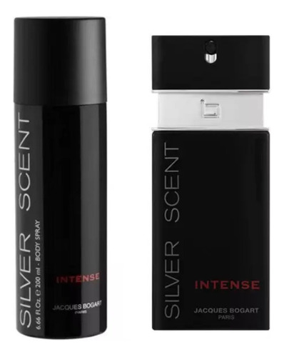 Kit Perfume 100ml + Desodorante Body Spray Silver Scent  Intense 200 Ml
