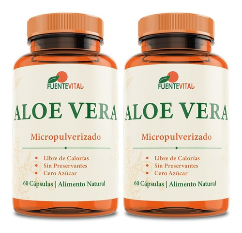 Aloe Vera 100%  Cápsulas Vegan - Estreñimiento, Digestión X2