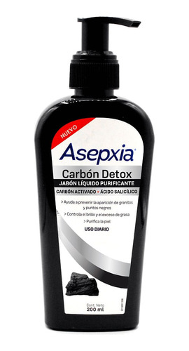 Asepxia Jabon Liquido Facial Antiacne Carbon 200ml