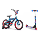Bicicleta Y Scooter Spiderman R16 Huffy