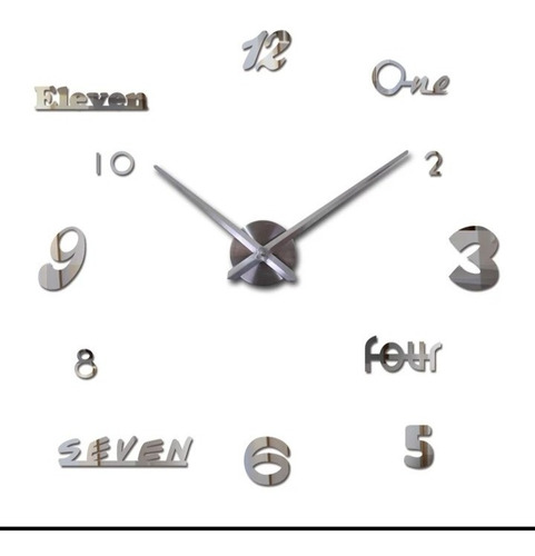 Reloj De Pared 3d Tamaño Grande 100 X 100 Cm