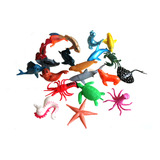 20 Animais Marinhos Miniatura Animal Brinquedo Infantil