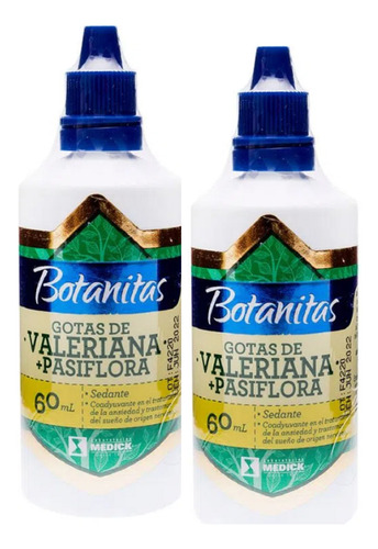 2 X Valeriana + Pasiflora  60ml - mL a $266