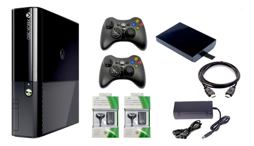 Xbox 360 Ultra Slim 5.0+ Disco 1000g 400j+ Controles+ Regalo