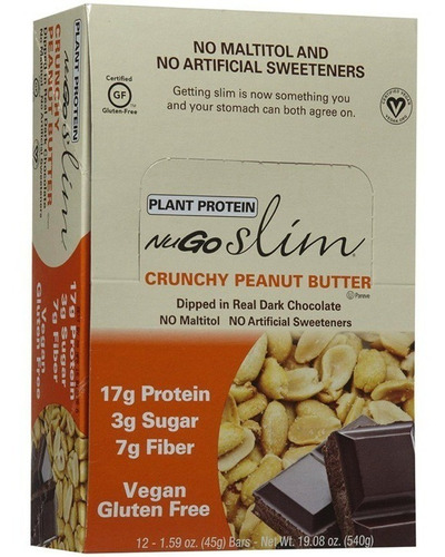 Nugo Slim Crunchy Peanut Butter Barrita Baja En Azúcar