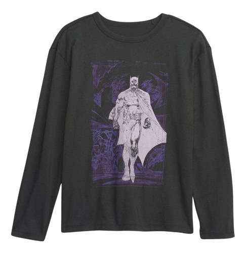 Polera Niño Gap Batman Manga Larga Gris