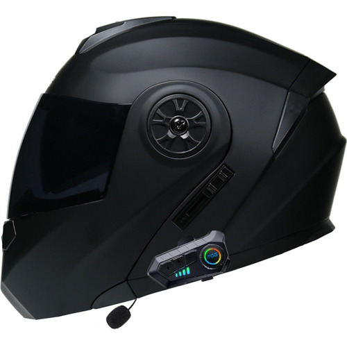 Casco Integral De Motocicleta Bluetooth Modular Con Placa