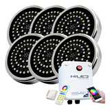 6 Luces Para Pileta Led Rgbw 20w +fuente+control Remoto+wifi