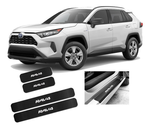 Sticker Proteccion De Estribos Puertas Rav-4 2019 2020 2021