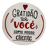 1000 Etiquetas Adesivo Redondo 4x4cm Frases Gratidão Coração
