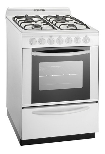 Cocina Domec Cbulev A Gas/eléctrica 4 Hornallas  Blanca 220v Puerta Con Visor