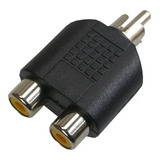 Plug Adaptador Spliter Divisor 2rca Femea 1 Rca Macho