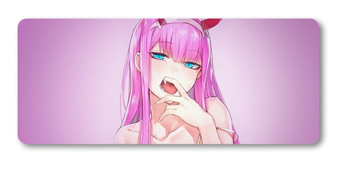 Mousepad Xxl 80x30cm Cod.217 Chica Anime Zero Two Rosa