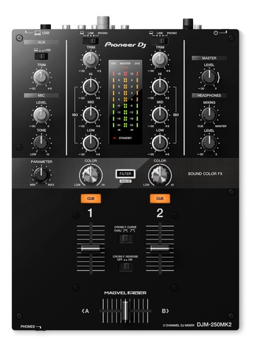 Mixer Dj Pioneer 2 Ch Placa De Audio Incorporada Djm-250mk2