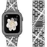 Malla Diamantes De Imitacion Para Apple Watch De 38mm Negra