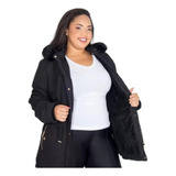 Parka Plus Size Feminina Toda Forrada Por Dentro De Pelinhos