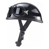 Thin Helmets Low Profile Beanie With Goggles Motorcycle Half