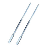 2x Espeto Espada Inox 70cm Cabo Revestido Alumínio Churrasc