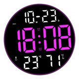 Reloj Digital Mesa Moderna Relojes Led Para Rojo Púrpura