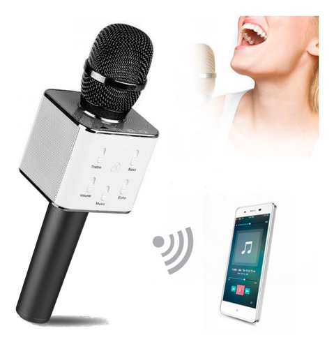 Micrófono Karaoke Q7 - Bluetooth Parlante Portatil + Estuch