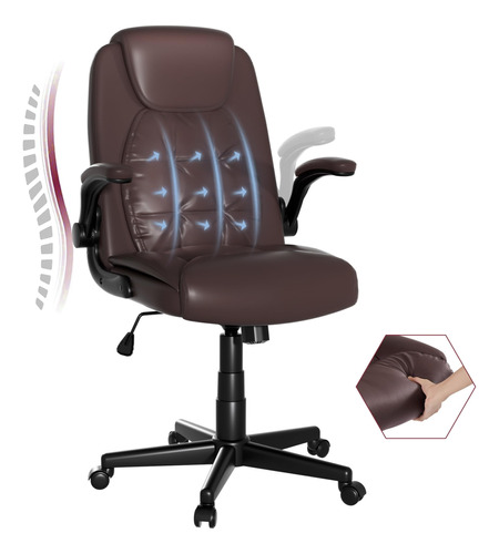 Vecelo Silla De Oficina Ejecutiva Ergonómica De Respaldo A.