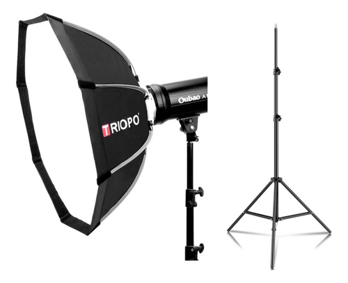 Softbox Octagonal Triopo 120cm Bowens K2-120 + Atril