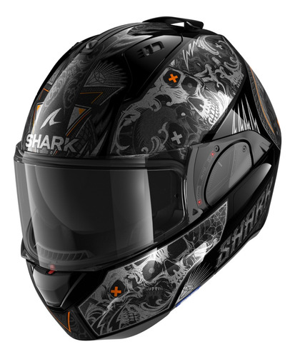 Capacete Moto Shark Evo Es K-rozen Inm Kao Escamoteavel Fxm