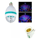 Lampara Giratoria Rgb Led Esfera Bola Luz + Portalamparas