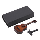 Guitarra En Miniatura Modelo 12, Color Chocolate, 14 Cm, Enc