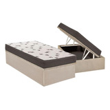 Cama Box Baú Solteiro: Colchão Espuma Ortobom D45 Light + B