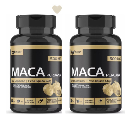 Muwiz Maca Peruana Pote De 60g Kit 2x 120 Melhora L.i.bido